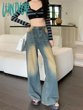 Lunivop Women’s High Waisted Tie Dyed Vintage Blue Jeans Casual Pants Hip-Hop Street Style Female